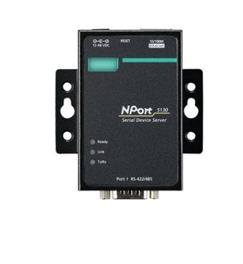 Automatisation industrielle NPORT 5110 Porte RS-232/422/485 Porte série réseau de périphériques serveur Interface TCP/IP standard pour MOXA