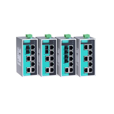 Échangeur Ethernet industriel non géré à 8 ports de la série EDS-208A avec double entrée de puissance redondante