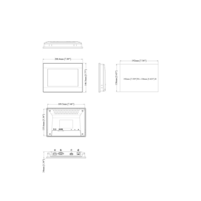 Écran tactile TK8072iP WEINVIEW 7' 800x480 TFT HMI pour réseau autre 14.65