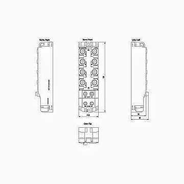 6ES7143-5AH00-0BA0 DIQ 16x24 V DC/0,5 A IP67 Siemens ET 200AL Module de connexion avec 1
