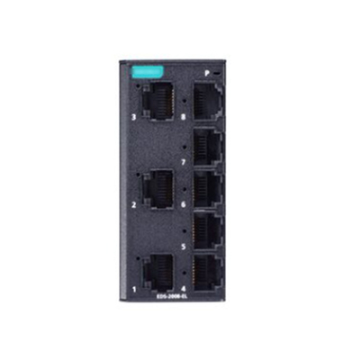 Commutateur Ethernet non géré à 8 ports de la série EDS-2008-EL pour accessoires informatiques industriels
