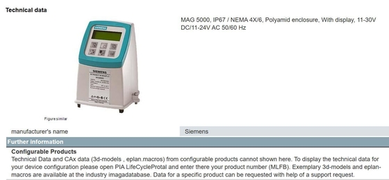 Automatisation industrielle 100% original MAG 5000 IP67 NEMA 4X/6 boîtier pour le groupe Siemens