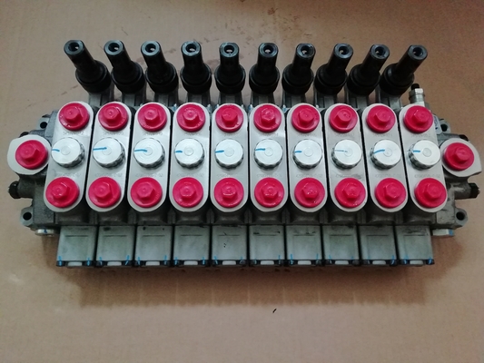 6 bobines de soupapes directionnelles hydrauliques sectionnelles Débit nominal 80L/min 350bar 330*240*155 mm