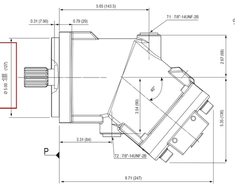 Xpi80 pompe à piston axiale haute pression pour camion 15-80 moteur radiale 240l/min 420*260*190mm