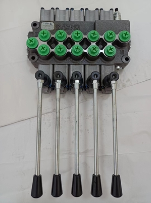 M45/6 Monobloc soupape de commande hydraulique pour hydraulique mobile 6 bobines soupape directionnelle