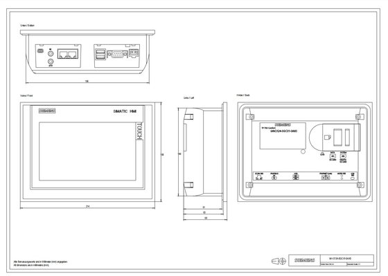 L'écran tactile confortable SIMATIC HMI TP700 6AV2124-0GC01-0AX0 100% original pour l'automatisation