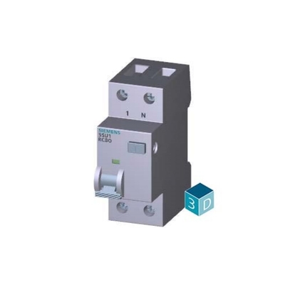 Disjoncteur de distribution basse tension FI/LS AC 30MA 1 N-P C6 4.5KA5SU1353-1KK06