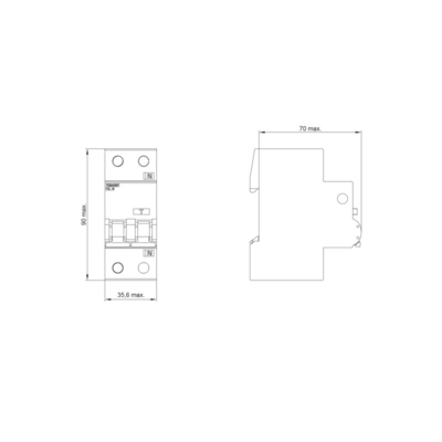 RCBO 6 kA 1P N Type AC 30 mA C-Char Dans 32 A Un AC 230 V Pour Siemens 5SU9356 1KK32