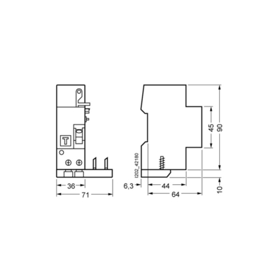 5SM2322-6 RCBO 6 kA 1P N Type AC 30 mA C-Char Dans 32 A Un AC 230 V Pour Siemens 5SM2322