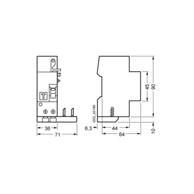 Poids net kg 0,204 Kg 5SM2322-0 Unité RC pour 5SY type à deux pôles AC en 40 A 30 mA Un AC 230 V