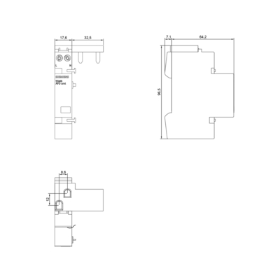Bloc d'interrupteur de sécurité incendie AFDD 1-16A 230V pour les disjoncteurs Siemens 5SM6021-2
