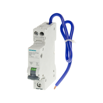 Disjoncteur de protection contre les courants résiduels compact 1P N type AC 30 mA 5SV9313-1CN25 pour Siemens