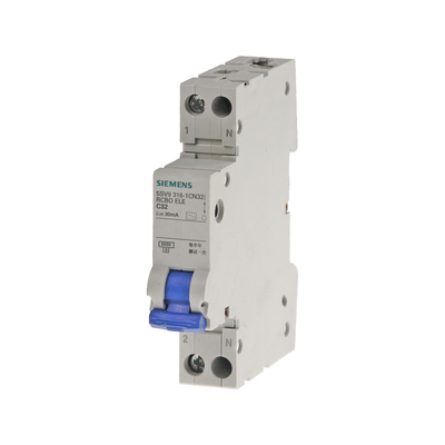 Disjoncteur de protection contre les courants résiduels compact 1P N type AC 30 mA 5SV9313-1CN25 pour Siemens