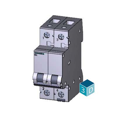 100% éprouvé 5SL6210-7CC, disjoncteur miniature à deux pôles pour Siemens 400V 6kA