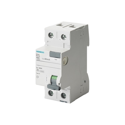 Siemens 5SV4614-0 Disjoncteur à courant alternatif résiduel de type à deux pôles 40A 300mA Un AC 230V