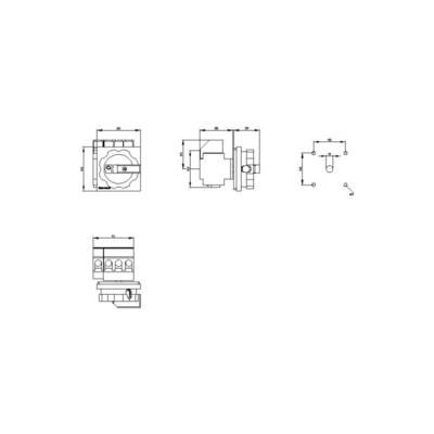 Siemens 3LD2203-1TL51 Commutateur d'isolation à entraînement rotatif fixe avant pour une isolation durable