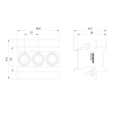Sensor de pression différentielle des conduits d'air Siemens 1000 Pa DC 4V 20 mA QBM3120-10 S55720-S446