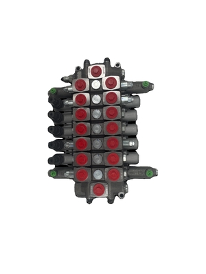 HC-D6/7 Type soupape de commande directionnelle hydraulique 7 bobines 100L/min Flux Pression 350bar