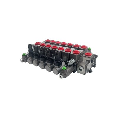 HC-D6/7 Type soupape de commande directionnelle hydraulique 7 bobines 100L/min Flux Pression 350bar