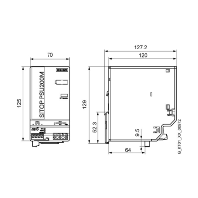 Mémoire Autre SITOP PSU200M Appareil d'alimentation simple et double phase DC 24V/5A 6EP1333-3BA10