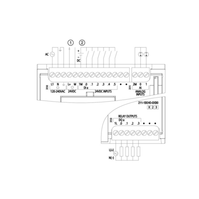 6ES7211-1BE40-0XB0 SIMATIC S7-1200 CPU 1211C CPU compact avec relais 2A et alimentation CA/CC