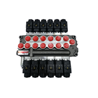Contrôle efficace du débit avec 45L/MIN 6 bobines de soupape hydraulique électriquement contrôlée