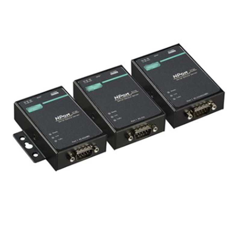Automatisation industrielle NPORT 5110 Porte RS-232/422/485 Porte série réseau de périphériques serveur Interface TCP/IP standard pour MOXA