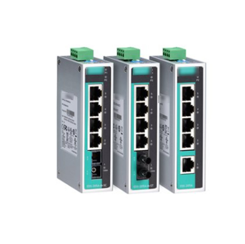 Accessoires de brûleur à gaz EDS-205A Commutateur Ethernet industriel non géré à 5 ports pour MOXA