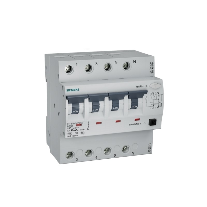 Siemens 5TH8346-1CC32 RCBO 4P C32 30mA ELE disjoncteur AC pour l'interface de communication