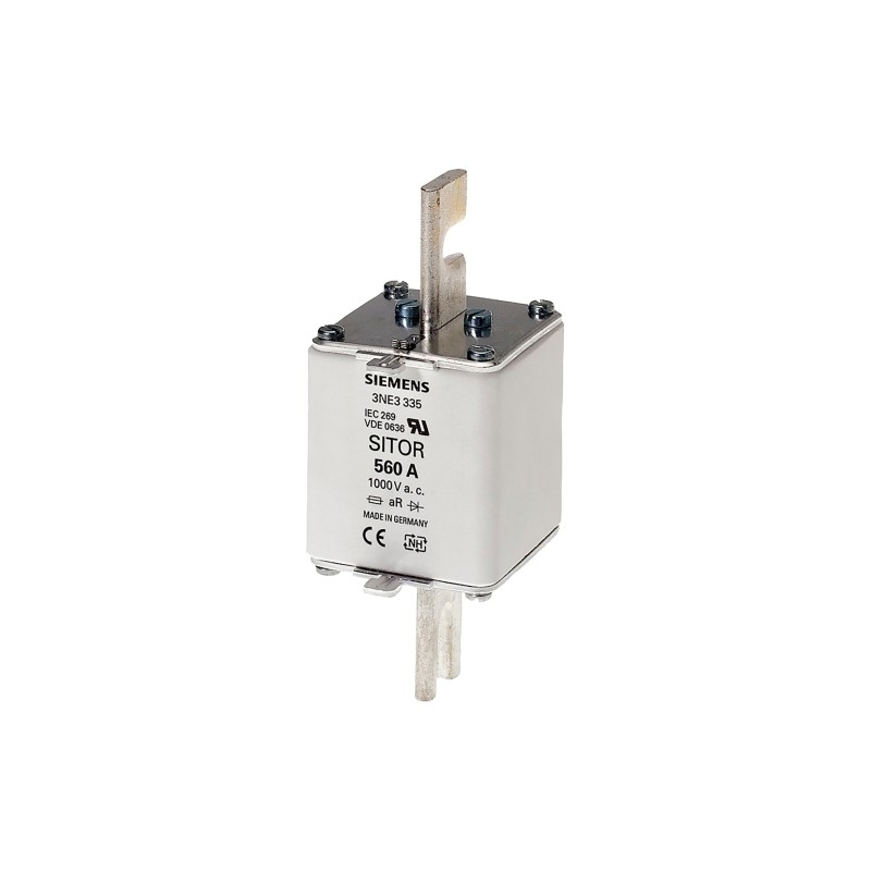 3NE3338-8 SITOR Connexion de fusible avec contact de lame à fente NH2 en 800 A aR Un AC 800 V Indicateur avant 3NE33388
