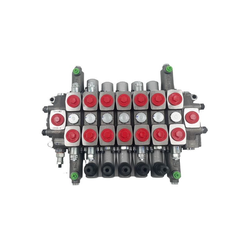 HC-D6/7 Type soupape de commande directionnelle hydraulique 7 bobines 100L/min Flux Pression 350bar