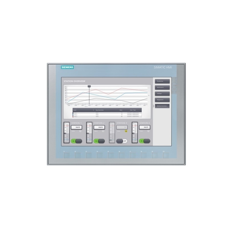 SIMATIC HMI KTP1200 Fonctionnement de base du panneau clé/touch 12&quot; TFT Display 100% original